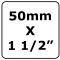 Manguito M PVC 50 mm x 1 1/2"