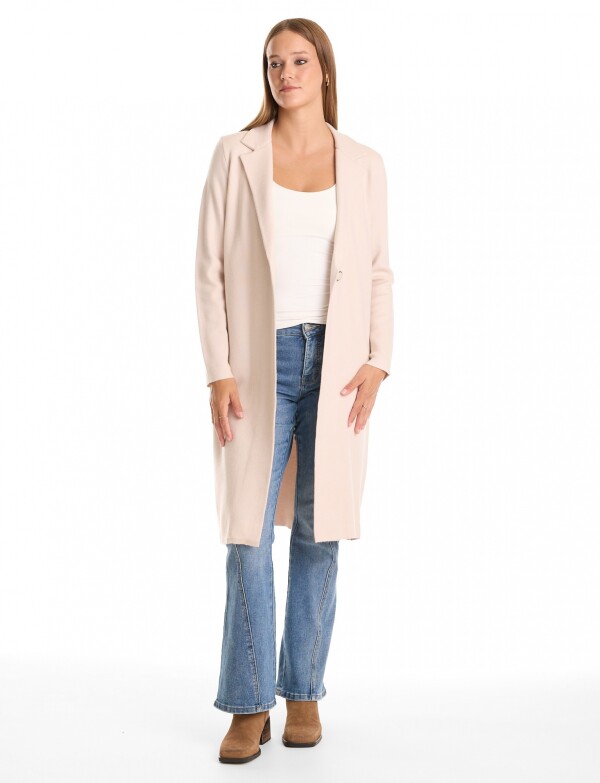 Chaqueta De Punto Con Solapa BEIGE