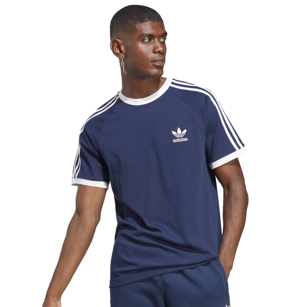 Remera MC Adidas 3-Stripes Azul 