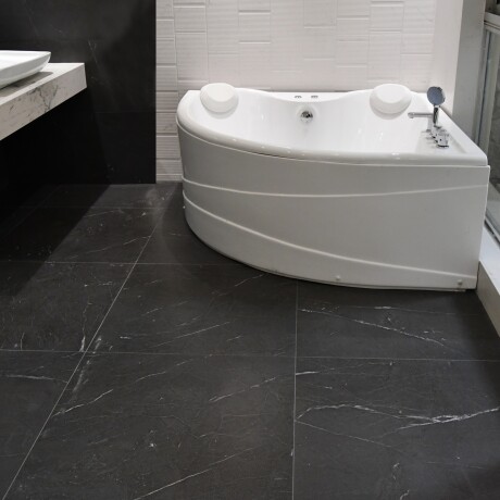 Porcelanato Negro Mate Marmolado Rectificado 80X80Cm Piso Pared GAMAS DE NEGRO