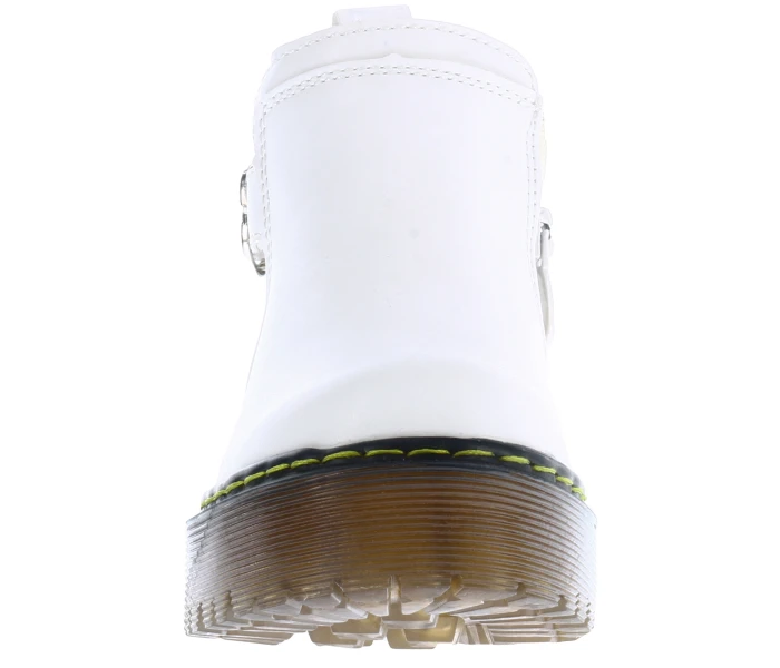 Bota JARTY con hebilla de corazón y cierre lateral White Pu