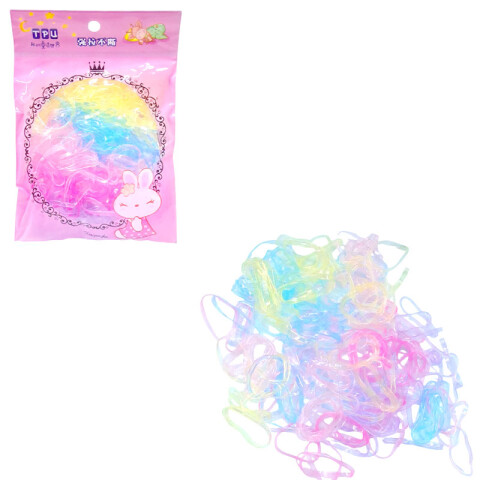 Colitas de goma de colores para el cabello Colitas De Goma De Colores Para El Cabello