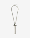 Collares Largos Metal Collar Largo De Metal - Plateado Rodio