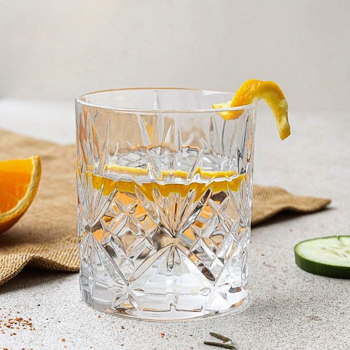 Juego De 6 Vasos Vidrio Labrado 218ML 