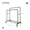 Perchero Organizador de Ropa Closet Hogar de Metal Negro