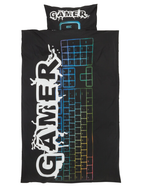 Juego funda nórdica GAMING 155x220 negro Juego funda nórdica GAMING 155x220 negro