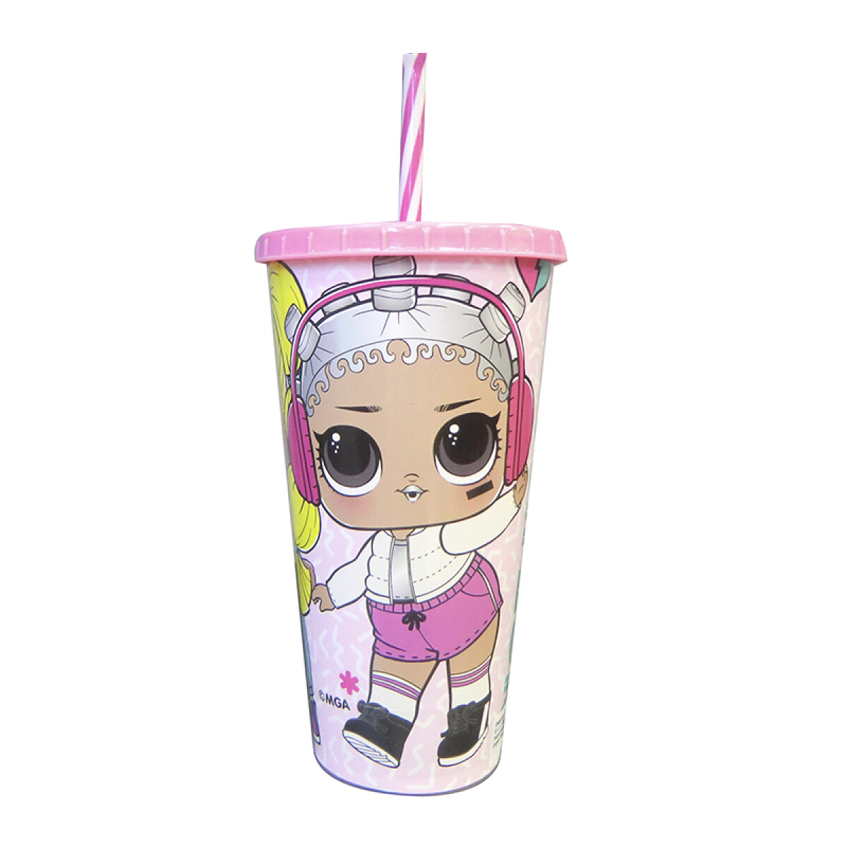 Vaso Plástico con Pajita LOL Surprise 700ml Oficial 