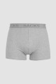 Boxer corto de algodón elastano Gris melange