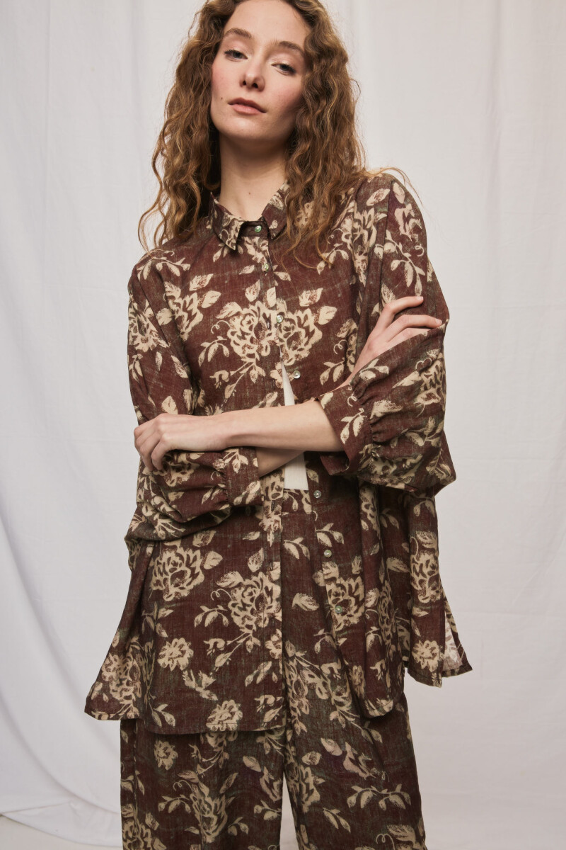 CAMISA ROSSI Marron