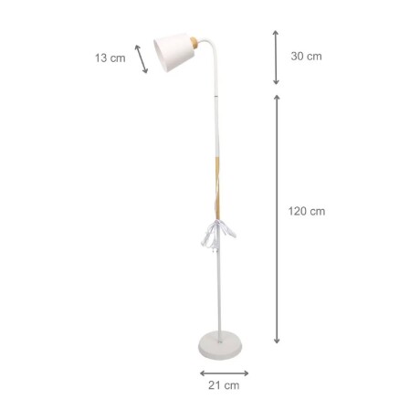 Lámpara De Pie Lumax Nórdica Flexible 1.5 M Blanco