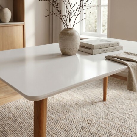 Mesa de Comedor Veneza Blanco y Cedro