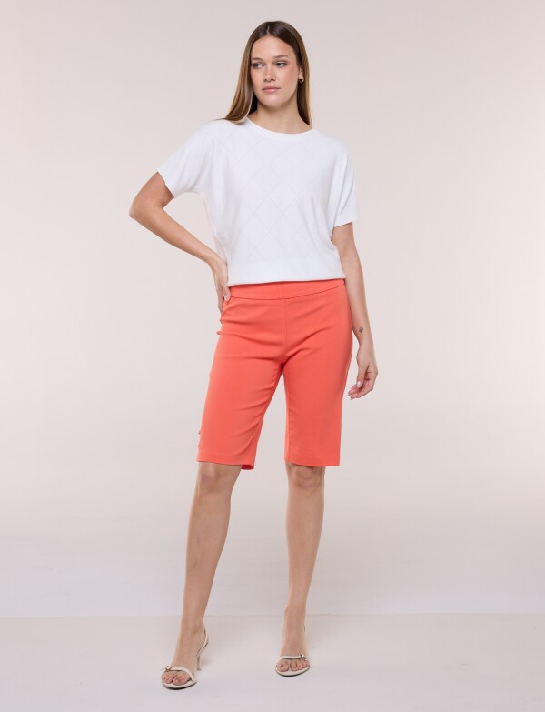 Bermuda Pull On Hebillas En Ruedo CORAL