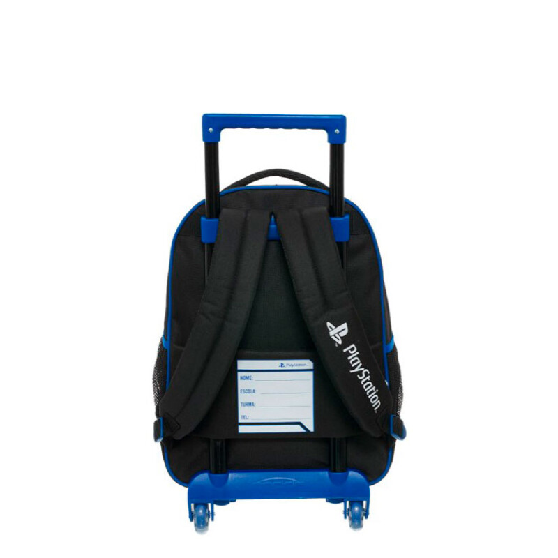 Mochila Play Station Con Carro Negro - Azul