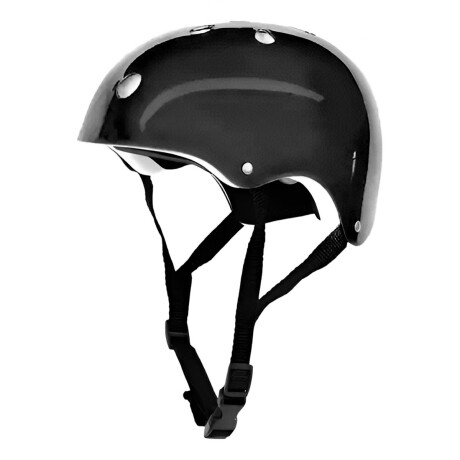 Casco P/ Niño Reforzado Patín Skate Rollers Bicicleta Negro