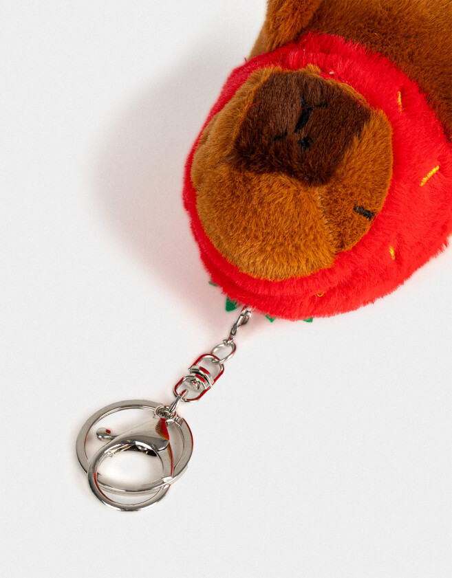 Llavero Peluche Llavero Y Charm De Capibara Disfrazado - Marron Medio