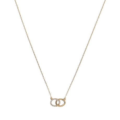 Conjunto de colgante y cadena de oro 9 ktes con circonias. Conjunto de colgante y cadena de oro 9 ktes con circonias.