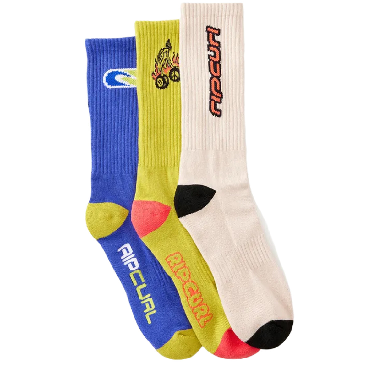 Medias Rip Curl Retro Crew Sock - 3 Pack 