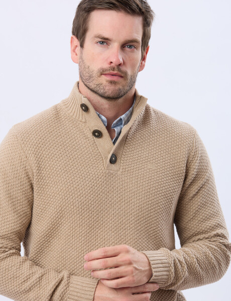 BUZO TEJIDO TEXTURADO Beige
