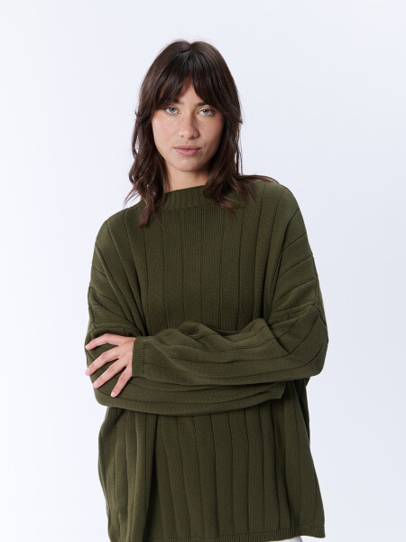 Buzo Punto Oversize Verde