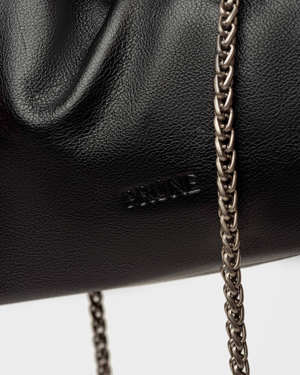 Mini Bag Gina en cuero graneado Negro