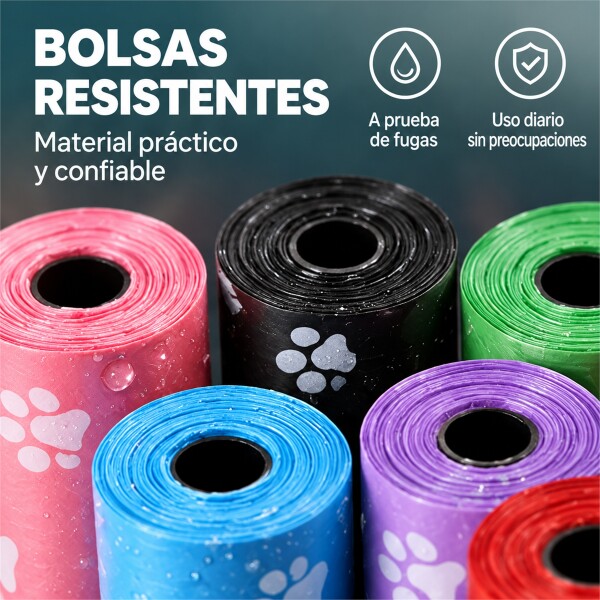 Bolsas Sanitarias x12 Residuos Mascota + Llavero Dispensador Rojo 1