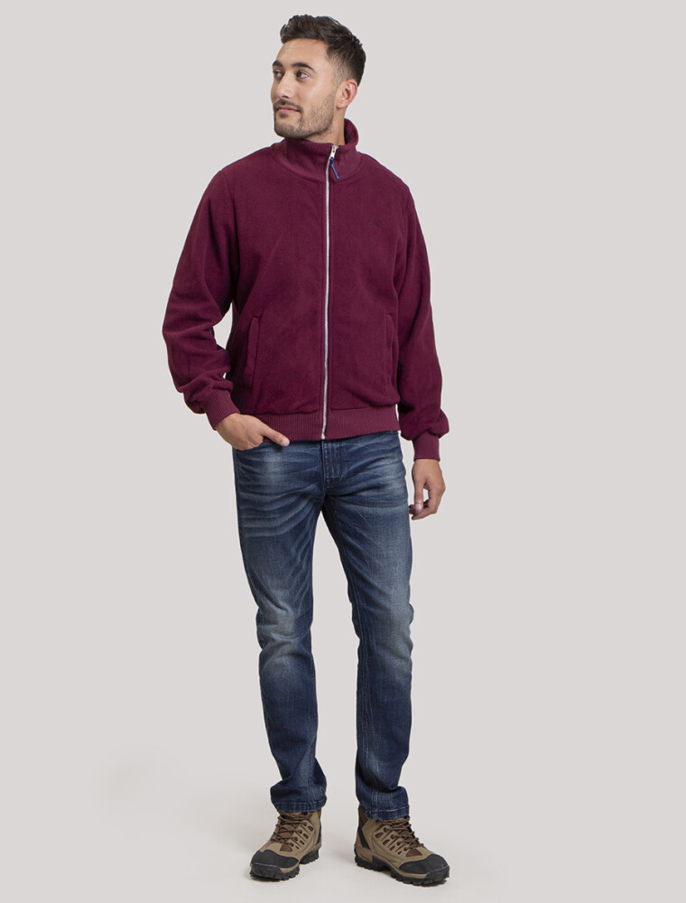 Campera de Polar Argentina Bordo/Beige