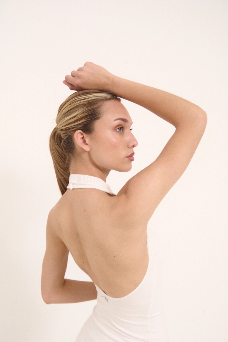 VESTIDO TEJIDO MINI SAUCE Blanco