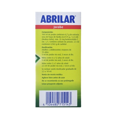 Abrilar Jarabe 100ml Expectorante Natural Abrilar Jarabe 100ml Expectorante Natural