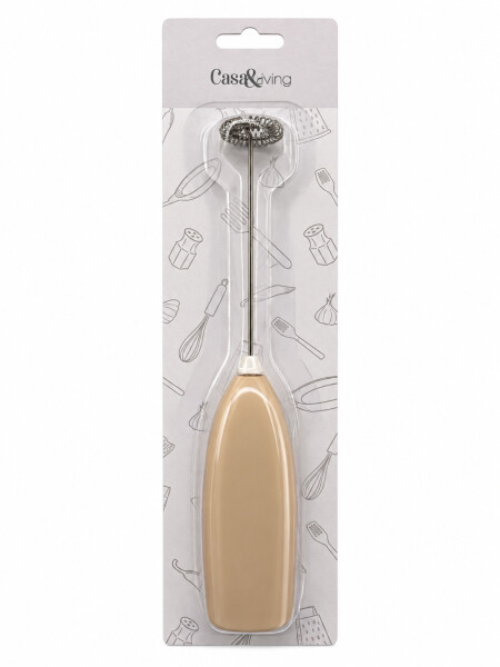 BATIDOR DE CAFÉ MAUAL A PILAS BEIGE
