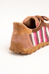 Zapatillas Retro Rayas Rosa