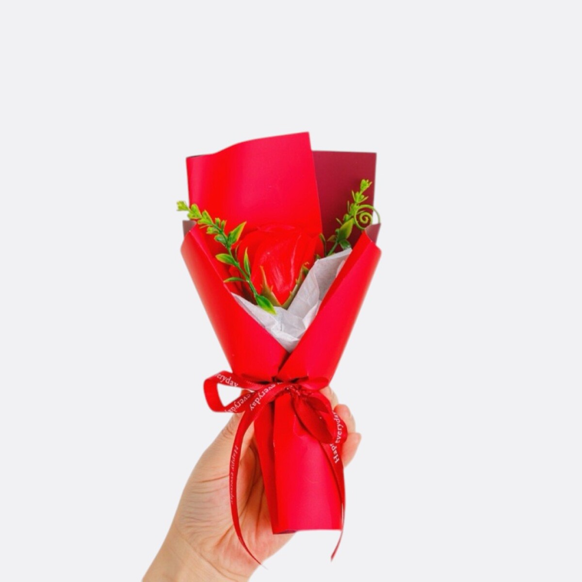 Detalle Flor De Regalo - Jabón En Mini Ramo - Rojo 