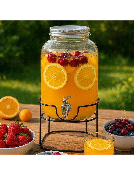 DISPENSADOR DE JUGOS 5000ML C/BASE TAPA METALICA DISPENSADOR DE JUGOS 5000ML C/BASE TAPA METALICA