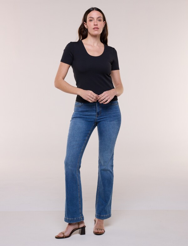 Remera Básica Modal NEGRO