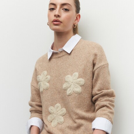 SWEATER RINA Beige Melange
