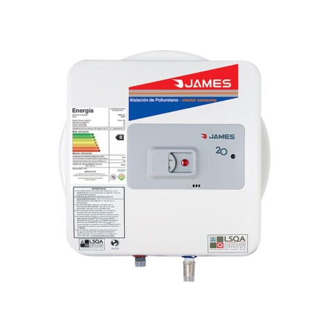 TERMOTANQUE JAMES 20L ACERO Blanco