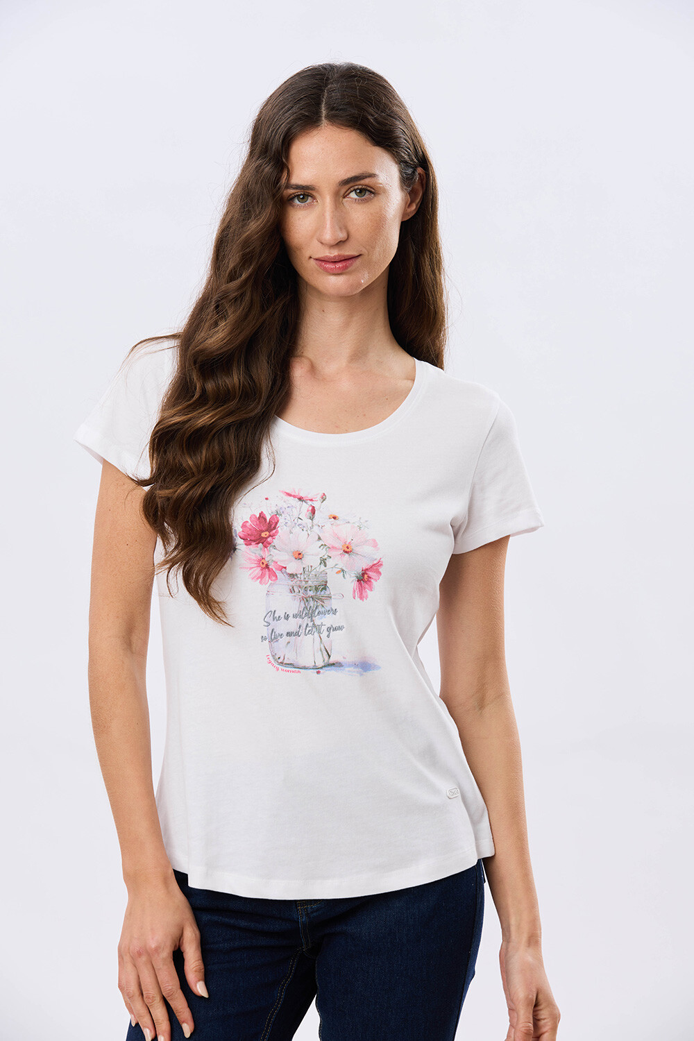 REMERA ESTAMPADA DE ALGODÓN Blanco