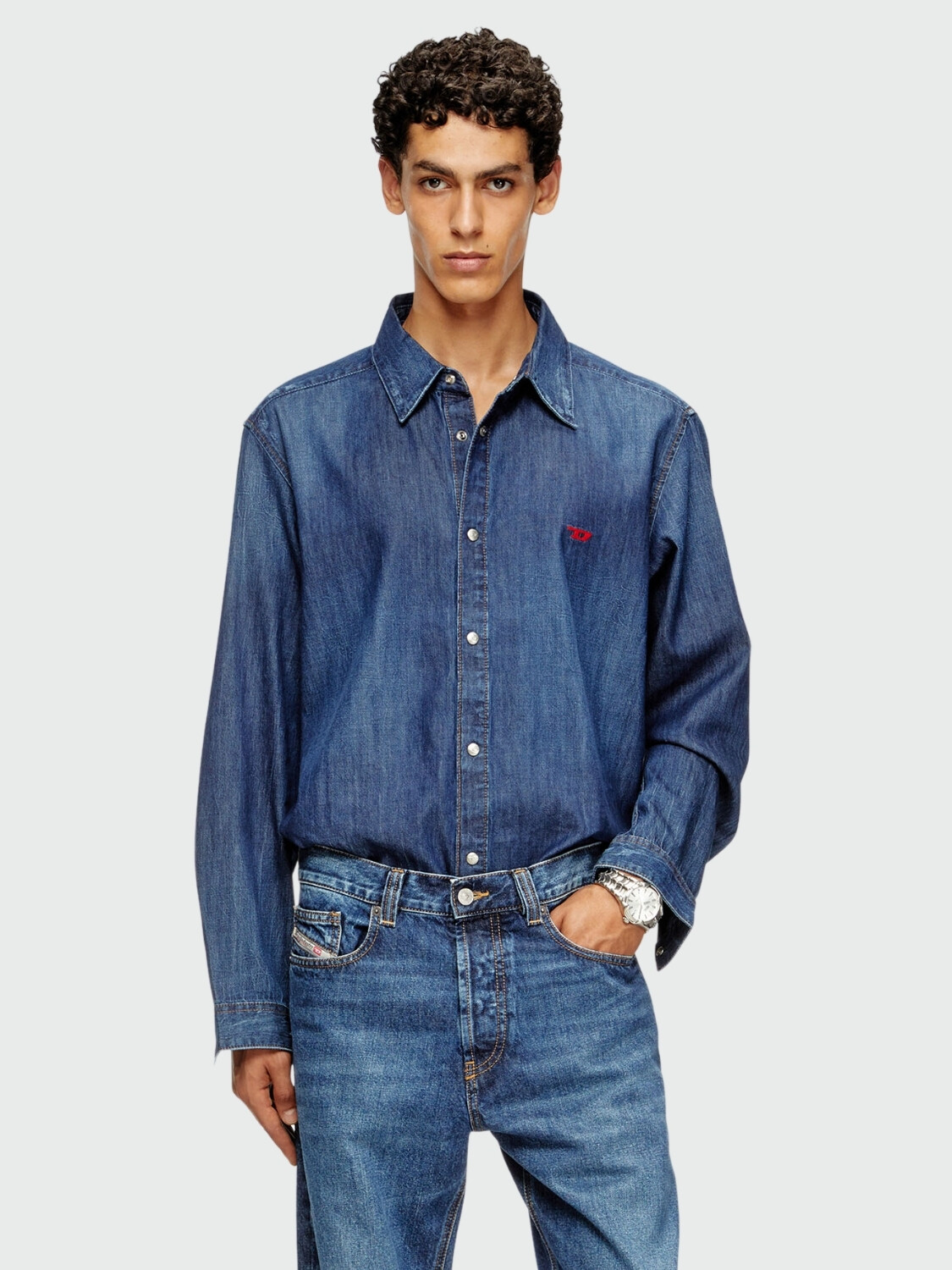 DIESEL - Camisa D-Simply Manga Larga Blanco