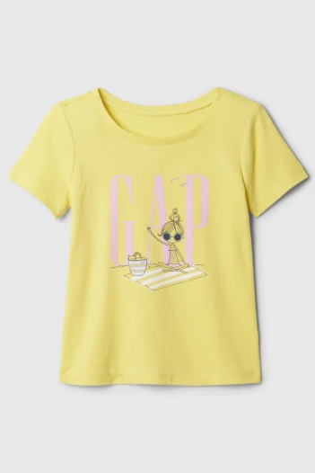 Remera Logo Gap Toddler Niña Aurora Yellow