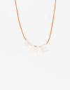 Collares Cortos Cordón Collar Corto Nácar Me - Naranja Claro
