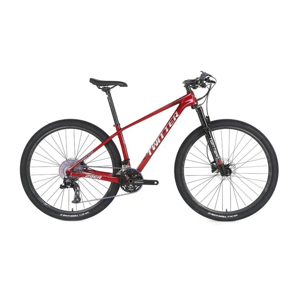 Bicicleta Montaña TWITTER Leopard Rodado 29 12S*2/T19 Carbono - Red 