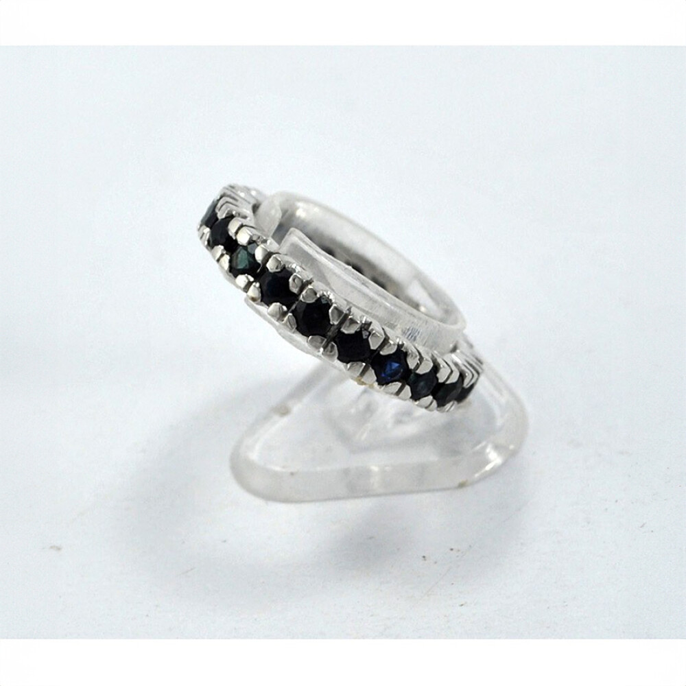 Anillo Sinfin En Oro Blanco Y Zafiros Anillo Sinfin En Oro Blanco Y Zafiros
