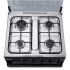 Cocina A Gas Enxuta 4 Hornallas Con Grill Cenx9604i NEGRA