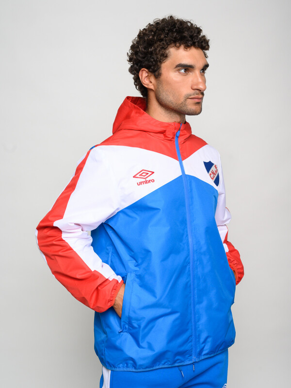 CAMPERA DE LLUVIA PULSE Nacional Hombre Azul Royal, Blanco, Rojo