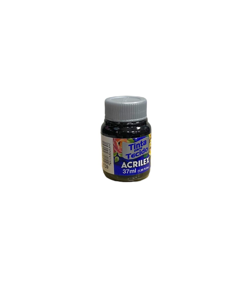 Pintura para Tela Acrilex Mate 37 ml (Tonos Negros y Marrones) - 520 Negro 