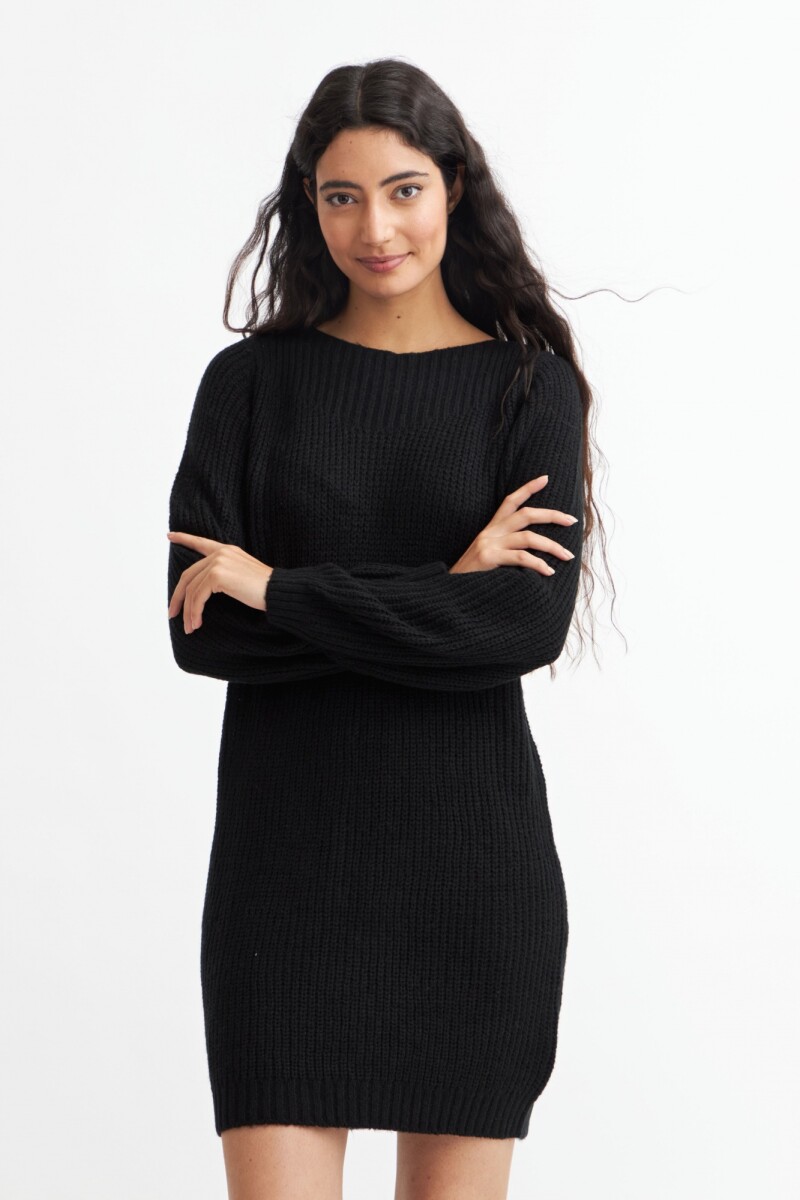 Vestido m/l tejido NEGRO