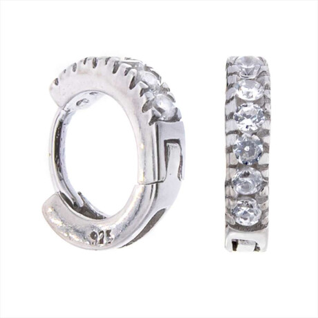 Par De Aros De Plata 925 Rodinada Con Circonias