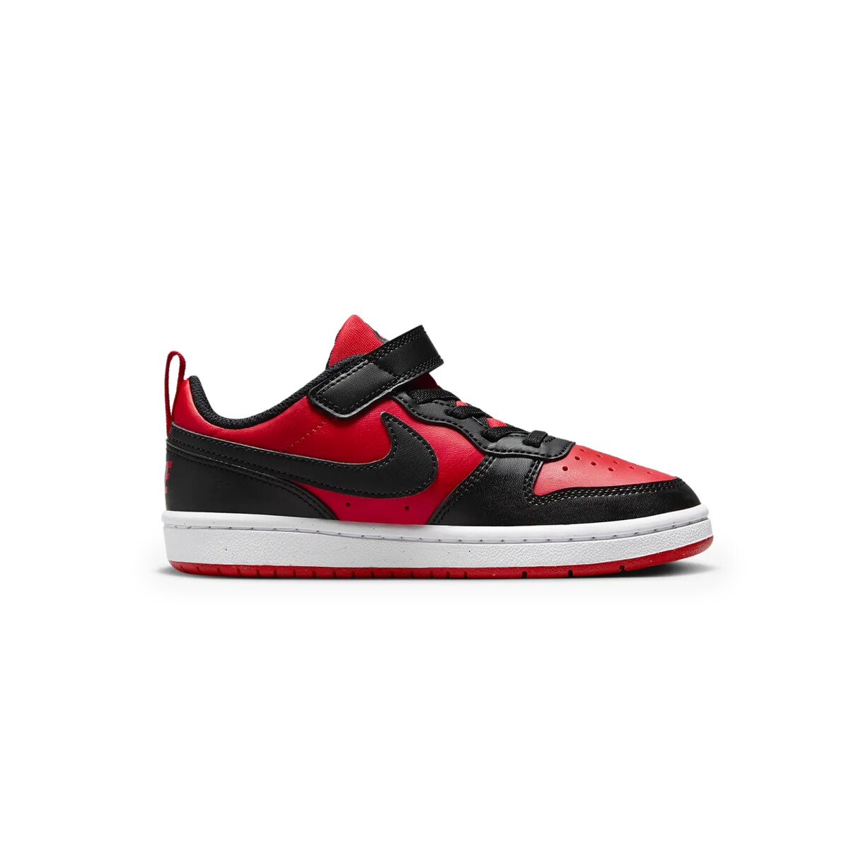 Championes Nike Courth Borough Low De Niño - Black & Red 