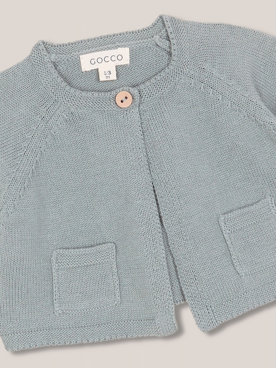 Chaqueta De Punto Azul