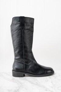 Bota Cuero Negro