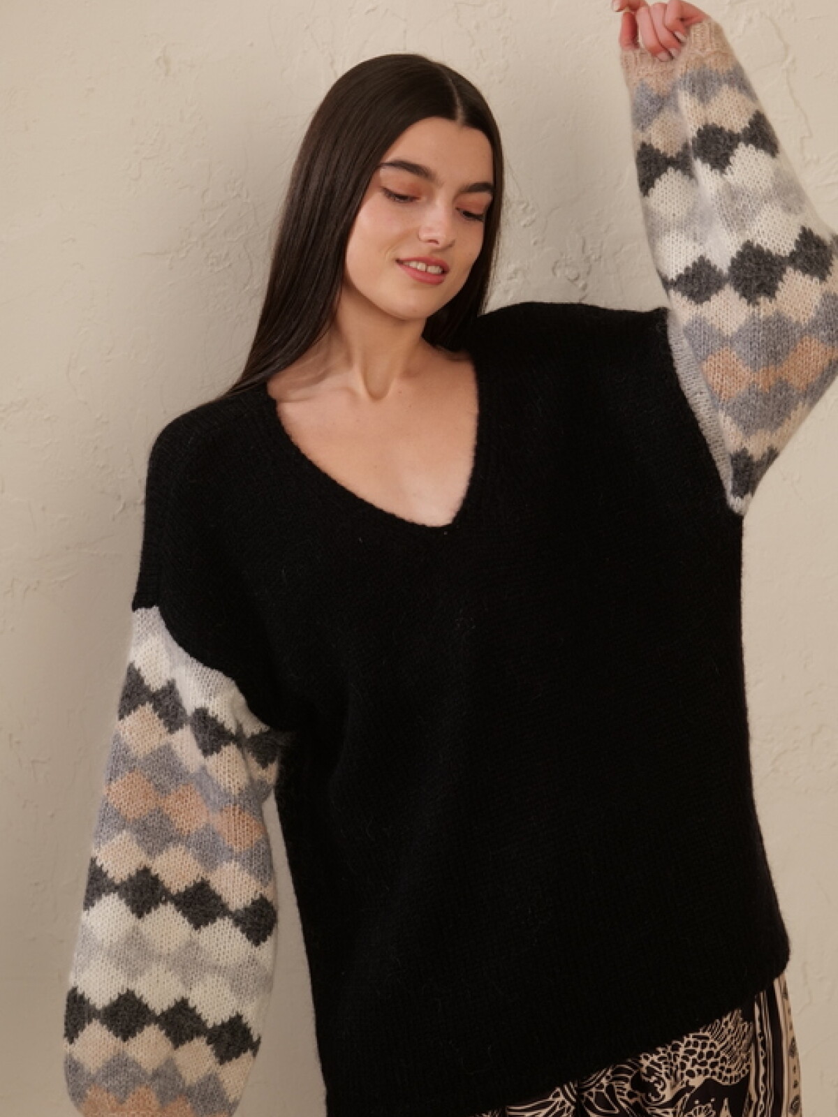 Sweater crochet noa NEGRO